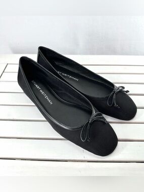 Stuart Weitzman Arabella Mesh Ballet Flats Black Sz 7